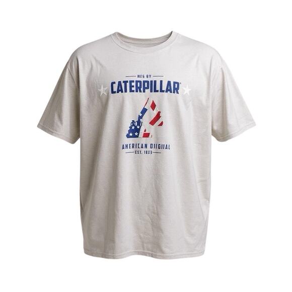 Mfg by Caterpillar American Original Graphic Stars Stripes America T-shirt XL - Picture 2 of 4